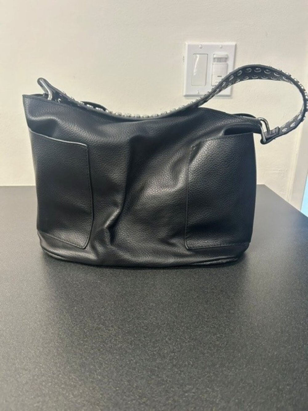 Black Slouchy Hobo Shoulder Bag – Large & Stylish